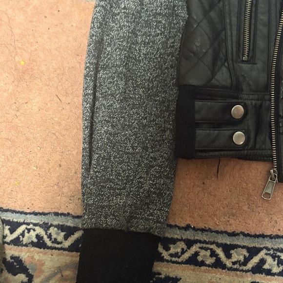 Streetwear Society Black and Gray Leather Jacket - Picture 6 of 10